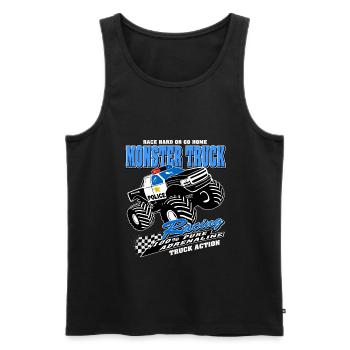 Monster Truck - Ramassage - Big Foot - Débardeur bio Premium Homme - noir - Devant - Michal (187cm)