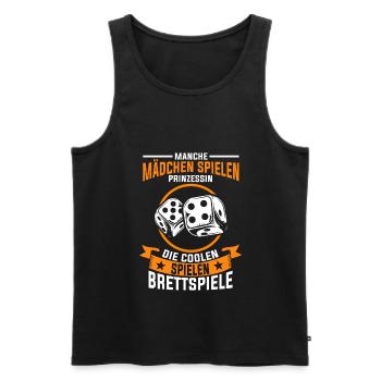Brettspiele Mädchen - Männer Premium Bio Tank Top - Schwarz - Vorne - Michal (187cm)