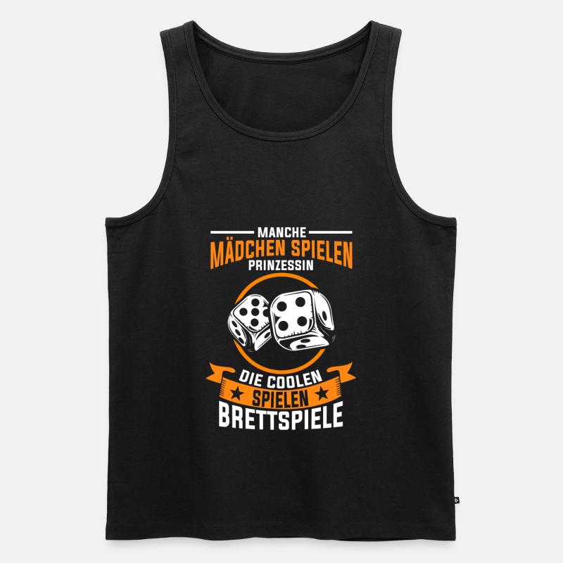 Brettspiele Mädchen - Männer Premium Bio Tank Top - Schwarz