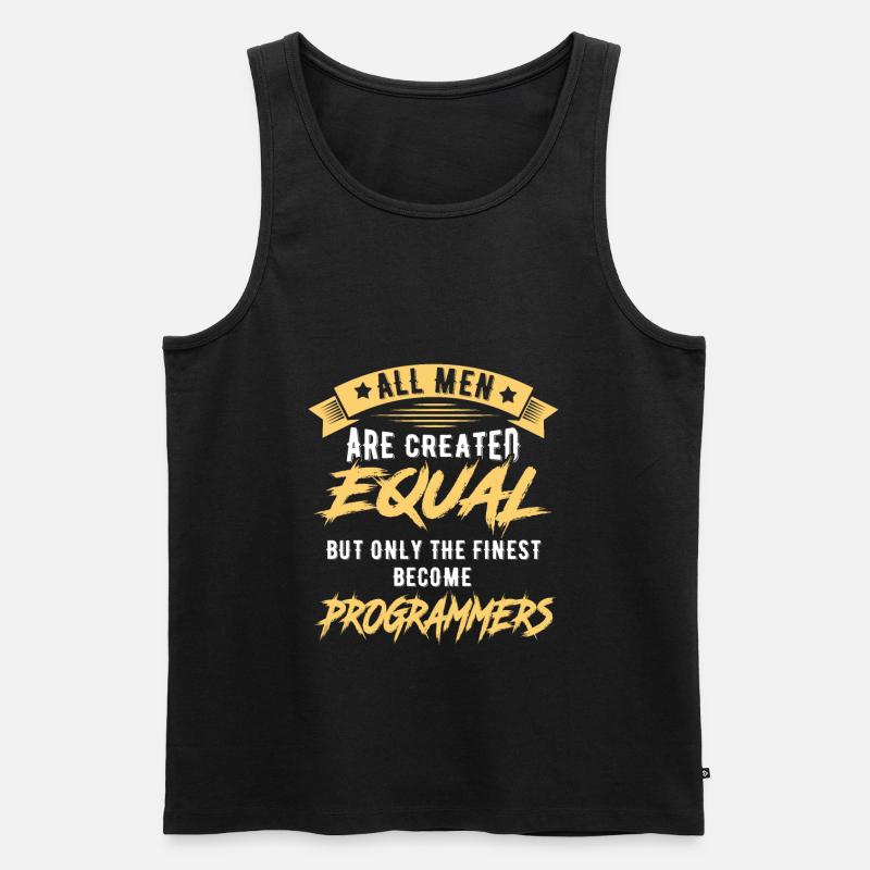 Programmierer Coder Entwickler Geschenk - Männer Premium Bio Tank Top - Schwarz