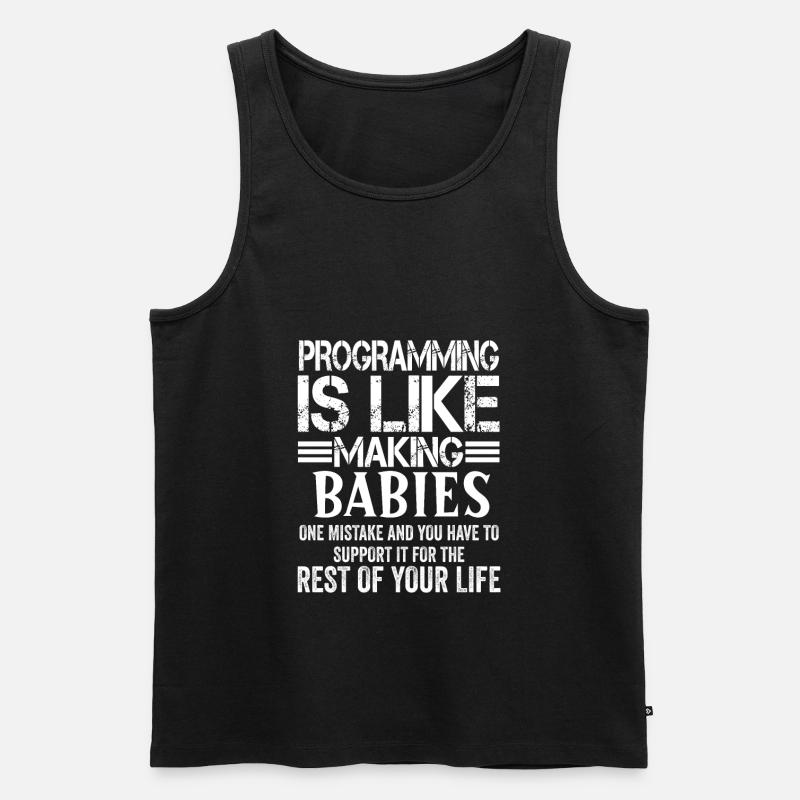 Programmierer Informatiker Coder Geschenk - Männer Premium Bio Tank Top - Schwarz