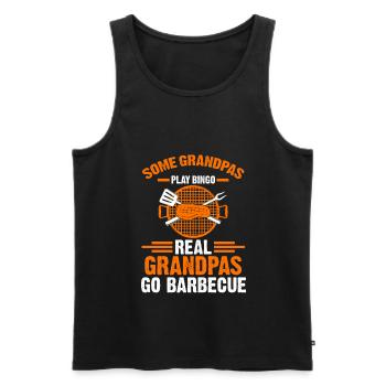 Barbecue BBQ Grill - Men's Premium Organic Tank Top - black - Front - AI Model Male 178 light (178cm)