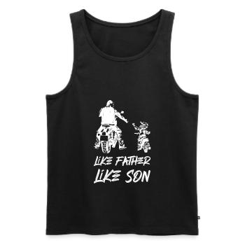 Comme Father Like Son Moto Motorcross - Débardeur bio Premium Homme - noir - Devant - Michal (187cm)