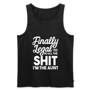 Tante Tante - Männer Premium Bio Tank Top - Schwarz - Vorne - Michal (187cm)