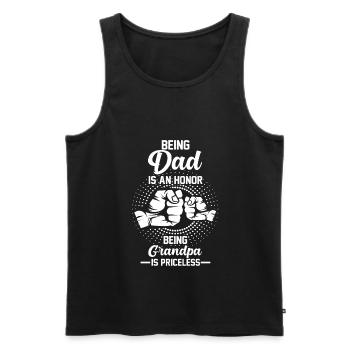 Großvater Großvater Großvater - Männer Premium Bio Tank Top - Schwarz - Vorne - Michal (187cm)