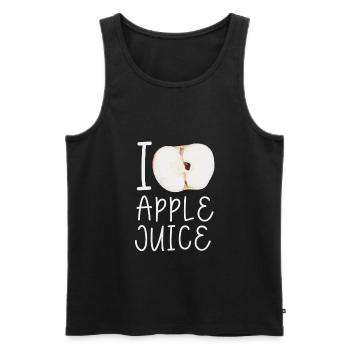 Vintage Apple Juice Fruitarian Vegan Nutrition - Men's Premium Organic Tank Top - black - Front - Michal (187cm)