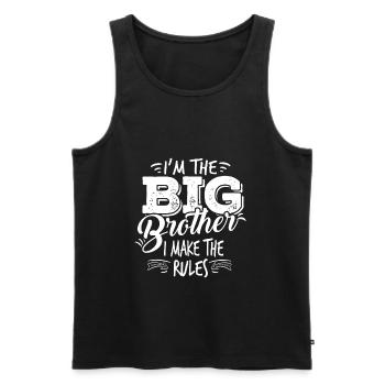 I'm the brother, I make the rules - Men's Premium Organic Tank Top - black - Front - AI Model Male 178 light (178cm)