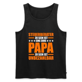 Steuerberater Papa Vatertag - Männer Premium Bio Tank Top - Schwarz - Vorne - Michal (187cm)