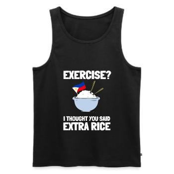 Phillipino Filipino Rice Lover Pinoy Foodie - Männer Premium Bio Tank Top - Schwarz - Vorne - AI Model Male 178 light (178cm)
