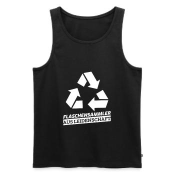 Pfandsammler Pfand Leergut Flaschensammler Spruch - Männer Premium Bio Tank Top - Schwarz - Vorne - Michal (187cm)