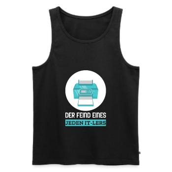 IT Technik Fachinformatiker PC Techniker Spruch - Männer Premium Bio Tank Top - Schwarz - Vorne - Michal (187cm)