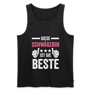 Beste Schwägerin Geschenk - Männer Premium Bio Tank Top - Schwarz - Vorne - Michal (187cm)