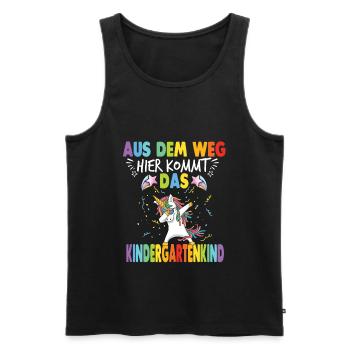Kita Kindergarten Tagesmutter Einhorn - Männer Premium Bio Tank Top - Schwarz - Vorne - AI Model Male 178 light (178cm)