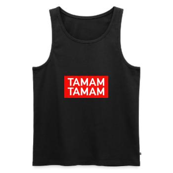 Tamam Tamam Tmm Türkiye Sucuk Mashallah Cüs Yallah - Männer Premium Bio Tank Top - Schwarz - Vorne - AI Model Male 178 light (178cm)
