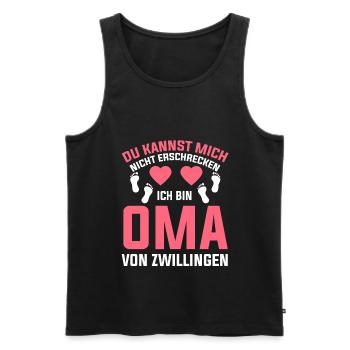 Großmutter Von Zwillingen Oma - Männer Premium Bio Tank Top - Schwarz - Vorne - Michal (187cm)