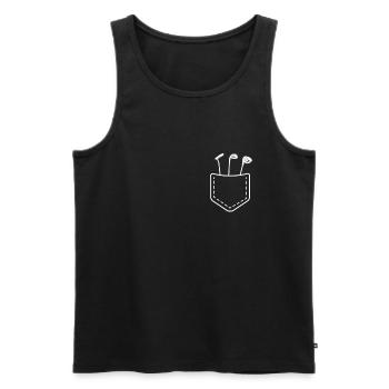 Golfschläger Putter Driver Golf Lustige Tasche - Männer Premium Bio Tank Top - Schwarz - Vorne - AI Model Male 178 light (178cm)
