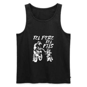 Motocross Tel Pere Tel Fils Moto - Männer Premium Bio Tank Top - Schwarz - Vorne - Michal (187cm)