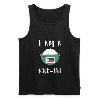Phillipino Filipino Rice Lover Pinoy Foodie - Männer Premium Bio Tank Top - Schwarz - Vorne - AI Model Male 178 light (178cm)