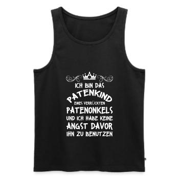 Patenonkel Patenkind Patentochter Patensohn Täufli - Männer Premium Bio Tank Top - Schwarz - Vorne - Michal (187cm)