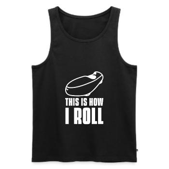 Velomobile And Recumbent Bike Biker - Männer Premium Bio Tank Top - Schwarz - Vorne - AI Model Male 178 light (178cm)