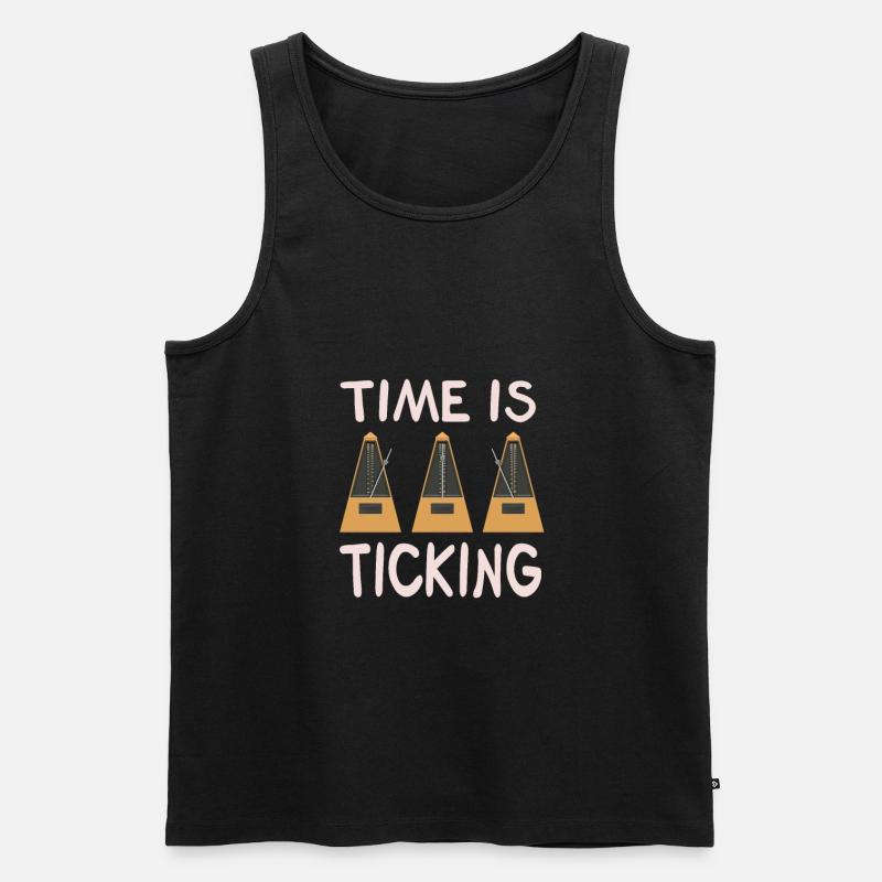 Metronom Drummer Rudiment Percussion Percussionist - Men's Premium Organic Tank Top - black