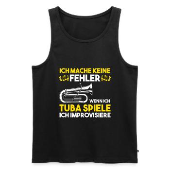Tuba Tubist Posaunenspieler Musiker - Männer Premium Bio Tank Top - Schwarz - Vorne - Michal (187cm)