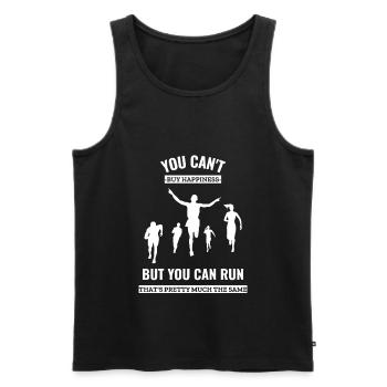 Läufer Laufen Joggen Marathon Jogger Geschenk - Männer Premium Bio Tank Top - Schwarz - Vorne - Michal (187cm)