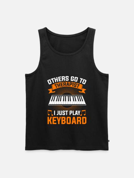 Keyboard Keyboarder Keyboarding Musician - Men's Premium Organic Tank Top - black