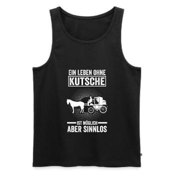 Kutscher Kutscherin Pferdekutsche Kaltblüter - Männer Premium Bio Tank Top - Schwarz - Vorne - AI Model Male 178 light (178cm)