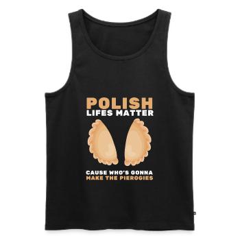 Pierogi Kielbasa Paczki Polish Food Cuisine - Männer Premium Bio Tank Top - Schwarz - Vorne - AI Model Male 178 light (178cm)