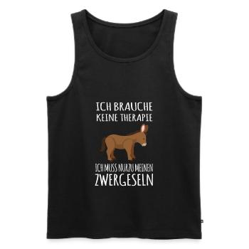 Zwergesel Esel Fohlen Maultier Muli Esel Spruch - Männer Premium Bio Tank Top - Schwarz - Vorne - AI Model Male 178 light (178cm)