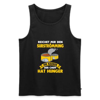 Surströmming Stinkefisch Challenge Kotzfisch Fisch - Männer Premium Bio Tank Top - Schwarz - Vorne - Michal (187cm)