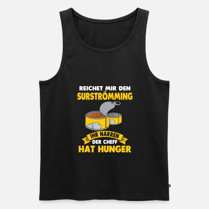 Surströmming Stinkefisch Challenge Kotzfisch Fisch - Männer Premium Bio Tank Top - Schwarz