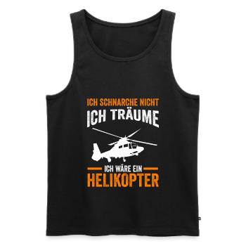 Helikopter Hubschrauberpilot Hubschrauber - Männer Premium Bio Tank Top - Schwarz - Vorne - Michal (187cm)