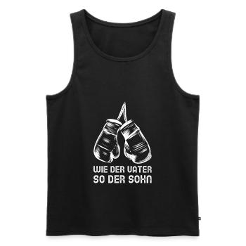 Wie Der Vater So Der Sohn Boxen Kampfsport - Männer Premium Bio Tank Top - Schwarz - Vorne - Michal (187cm)
