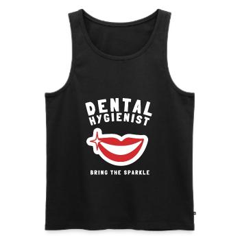 Dental Hygienist Dentistry RDH Dental Assistant - Men's Premium Organic Tank Top - black - Front - AI Model Male 178 light (178cm)