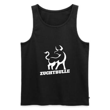 Zuchtbulle Krafttraining Testosteron Geschenk - Männer Premium Bio Tank Top - Schwarz - Vorne - Michal (187cm)