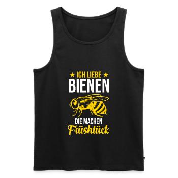 Bienen Honig Früßstück Imkerei Bienenflüsterer Imk - Männer Premium Bio Tank Top - Schwarz - Vorne - Michal (187cm)