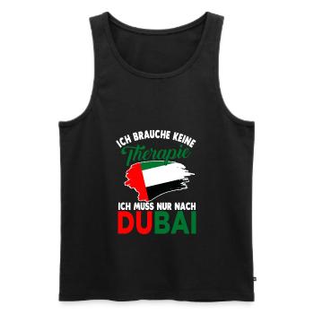 Dubai Therapie Geschenk - Männer Premium Bio Tank Top - Schwarz - Vorne - Michal (187cm)