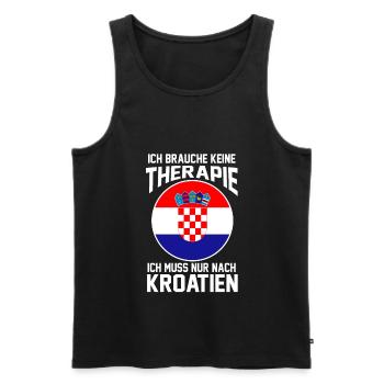 Kroatien Therapie Kroate Kroatin Kroaten Kroatisch - Männer Premium Bio Tank Top - Schwarz - Vorne - AI Model Male 178 light (178cm)