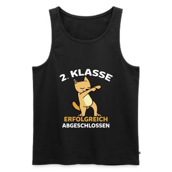 Zweite Klasse Dab Katze 2. Klasse Schulkind Grunds - Männer Premium Bio Tank Top - Schwarz - Vorne - Michal (187cm)