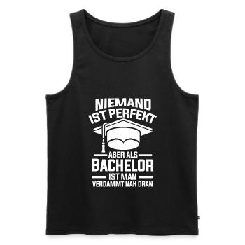 Uni Universität Bachelorabschluss Bachelor Bachelo - Männer Premium Bio Tank Top - Schwarz - Vorne - AI Model Male 178 light (178cm)