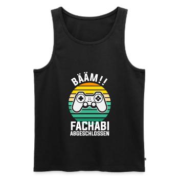 Fachabitur Gamer Gaming Zocker Nerd Fachabifeier - Männer Premium Bio Tank Top - Schwarz - Vorne - Michal (187cm)