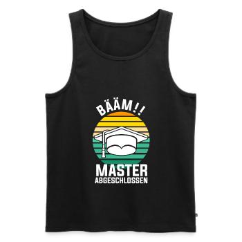 Masterabschluss Universität Mastertitel Gamer Mast - Männer Premium Bio Tank Top - Schwarz - Vorne - AI Model Male 178 light (178cm)
