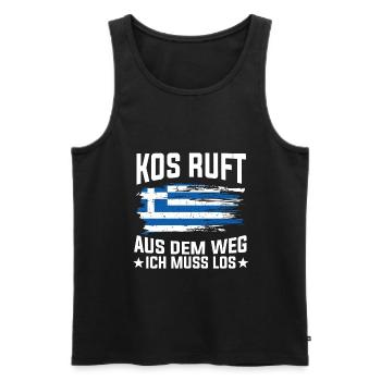 Griechenland Kos - Männer Premium Bio Tank Top - Schwarz - Vorne - AI Model Male 178 light (178cm)
