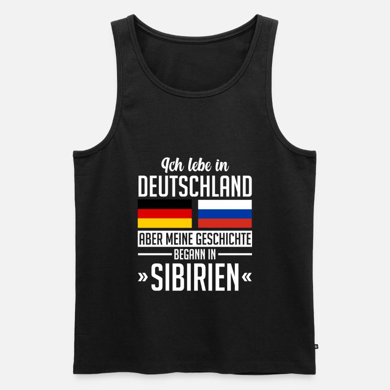 Sibire Deutschland Sibirien Sibirisches - Männer Premium Bio Tank Top - Schwarz