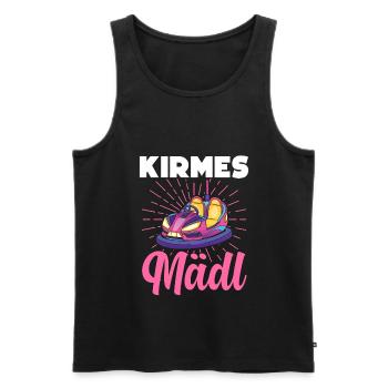 Kirmes Mädl Schausteller Jahrmarkt - Männer Premium Bio Tank Top - Schwarz - Vorne - AI Model Male 178 light (178cm)