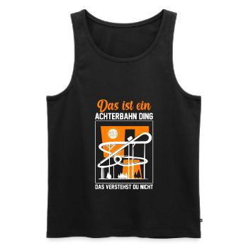 Coasterholic Achterbahn Achterbahnfahrer Freizeitp - Männer Premium Bio Tank Top - Schwarz - Vorne - Michal (187cm)
