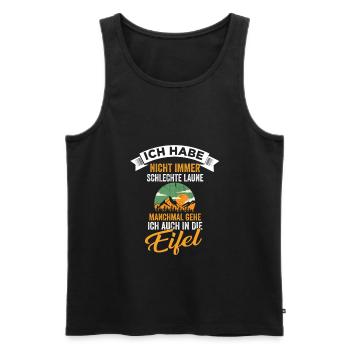 Eifel Berge Wald Wandern Eifler - Männer Premium Bio Tank Top - Schwarz - Vorne - AI Model Male 178 light (178cm)