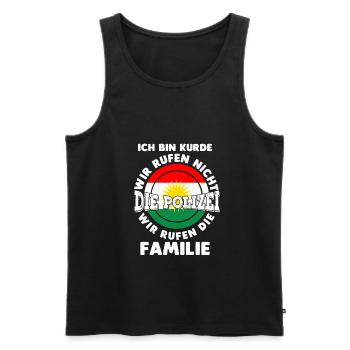 Kurdische Familie Kurdistan Kurdische Flagge - Männer Premium Bio Tank Top - Schwarz - Vorne - Michal (187cm)